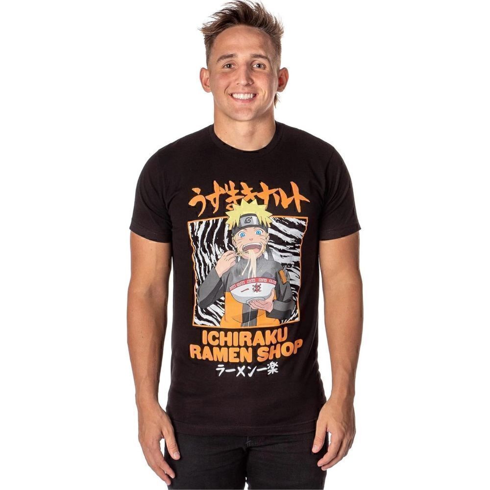 Naruto Shippuden Mens' Anime Shirt Ichiraku Ramen Shop Adult T-Shirt Medium